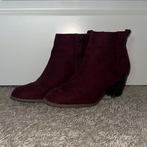 Burgundy Booties Size 7